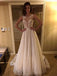 BohoProm Wedding Dresses Elegant Tulle Bateau Neckline A-line Wedding Dresses With Appliques WD124