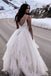BohoProm Wedding Dresses Elegant Tulle & Lace Spaghetti Straps Neckline Ball Gown Wedding Dresses WD145