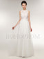 Exquisite Lace Jewel Neckline Floor-length A-line Wedding Dresses WD118