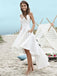 BohoProm Wedding Dresses Exquisite Satin Spaghetti Straps Neckline Hi-lo A-line Wedding Dresses WD144