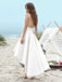 BohoProm Wedding Dresses Exquisite Satin Spaghetti Straps Neckline Hi-lo A-line Wedding Dresses WD144