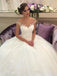 BohoProm Wedding Dresses Exquisite Tulle Off-the-shoulder Neckline Ball Gown Wedding Dresses With Appliques WD101