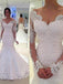 BohoProm Wedding Dresses Exquisite Tulle V-neck Neckline Mermaid Wedding Dresses With Beaded Appliques WD057