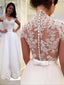 Glamorous Tulle Queen Anna Neckline A-line Wedding Dresses With Appliques WD009