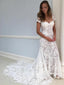 Gorgeous Lace Sweetheart Neckline Short Sleeves Sheath Wedding Dress WD050