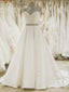 Gorgeous Satin Spaghetti Straps Neckline A-line Wedding Dresses WD140