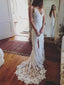 Graceful Lace Spaghetti Straps Neckline Sheath Wedding Dress WD068