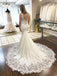 BohoProm Wedding Dresses Mermaid Deep-V Chapel Train Satin Appliqued Wedding Dresses SWD041