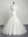 BohoProm Wedding Dresses Mermaid Off-Shoulder Chapel Train Tulle Appliqued Beaded Ivory Wedding Dresses ASD26963