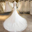 BohoProm Wedding Dresses Mermaid Scoop-Neck Chapel Train Tulle Ivory Wedding Dresses With Appliques Beadings ASD26970