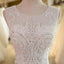 BohoProm Wedding Dresses Mermaid Scoop-Neck Chapel Train Tulle Ivory Wedding Dresses With Appliques Beadings ASD26970