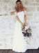 BohoProm Wedding Dresses Modern Lace Off-the-shoulder Neckline A-line Wedding Dresses WD148