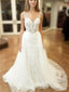 Outstanding Tulle V-neck Neckline 2 In 1 Wedding Dresses With Beaded Appliques WD015