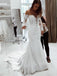 BohoProm Wedding Dresses Popular Chiffon Batea Neckline Sheath Wedding Dresses With Appliques WD064