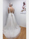 BohoProm Wedding Dresses Pure Lace & Tulle V-neck Neckline Floor-length A-line Wedding Dress WD001