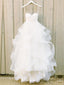 Pure Organza Spaghetti Straps Neckline Sweep Train A-line Wedding Dresses WD092