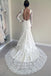 BohoProm Wedding Dresses Romantic Lace Scoop Neckline Mermaid Wedding Dresses With Pleats WD017