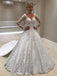 BohoProm Wedding Dresses Romantic Satin V-neck Neckline A-line Wedding Dresses With Appliques WD052