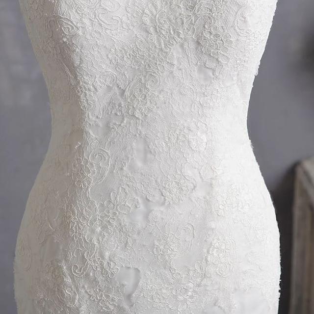 BohoProm Wedding Dresses Romantic Tulle V-neck Neckline Cap Sleeves Mermaid Wedding Dresses WD115