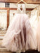 BohoProm Wedding Dresses Shining Tulle Spaghetti Straps Neckline Ball Gown Wedding Dresses With Rhinestones WD088