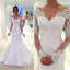 BohoProm Wedding Dresses Trumpet/Mermaid Sweetheart Sweep Train Tulle Appliqued Beaded Long Sexy Wedding Dresses 2815