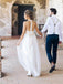 BohoProm Wedding Dresses Unique Tulle Halter Neckline Floor-length A-line Wedding Dress WD044