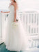 BohoProm Wedding Dresses Unique Tulle Spaghetti Straps Neckline A-line Wedding Dresses WD147