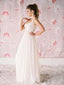 Wonderful Chiffon Scoop Neckline Ball Gown Wedding Dresses With Appliques WD004