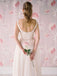 BohoProm Wedding Dresses Wonderful Chiffon Scoop Neckline Ball Gown Wedding Dresses With Appliques WD004