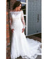 Wonderful Lace Off-the-shoulder Neckline Mermaid Wedding Dresses WD097